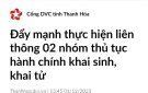 ĐẨY MẠNH THỰC HIỆN LIÊN THÔNG 02 NHÓM TTHC KHAI SINH KHAI TỬ